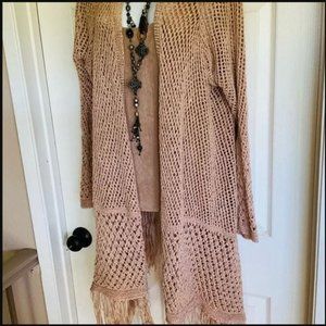 CHICO’S open weave duster